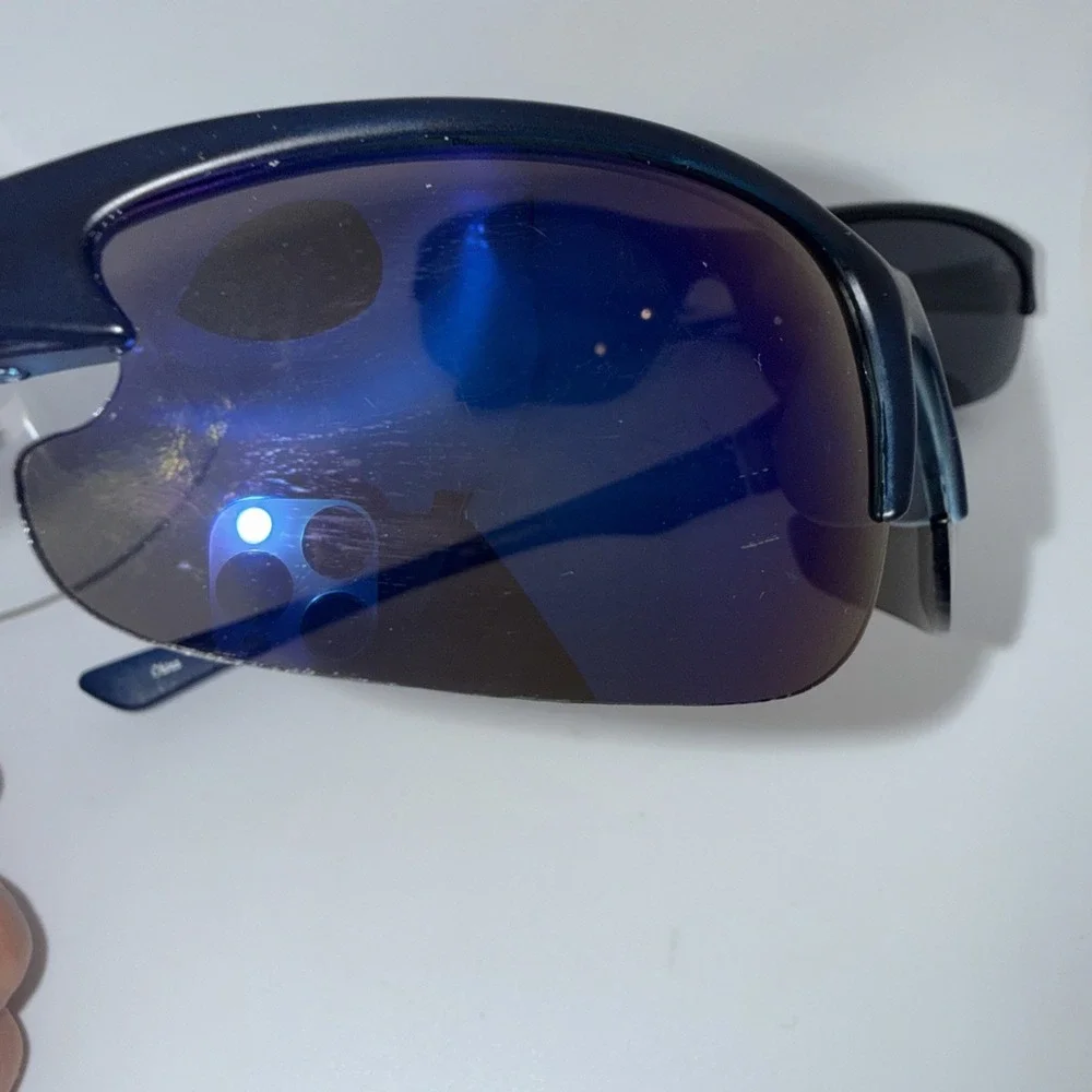 2 pairs Piranha Authentic Polarized Sport Sunglasses UV400 Black & Blue Wrapped